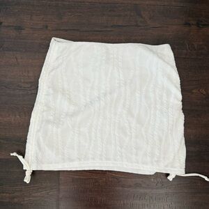 SHEIN White Textured Midi Skirt